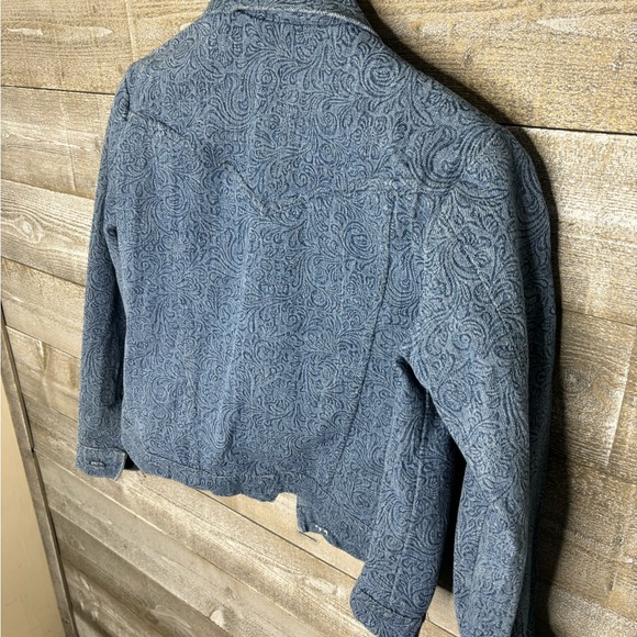 Paisley denim jean button up jacket - Picture 3 of 3